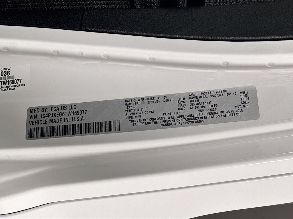 2026 Jeep Wrangler Sahara