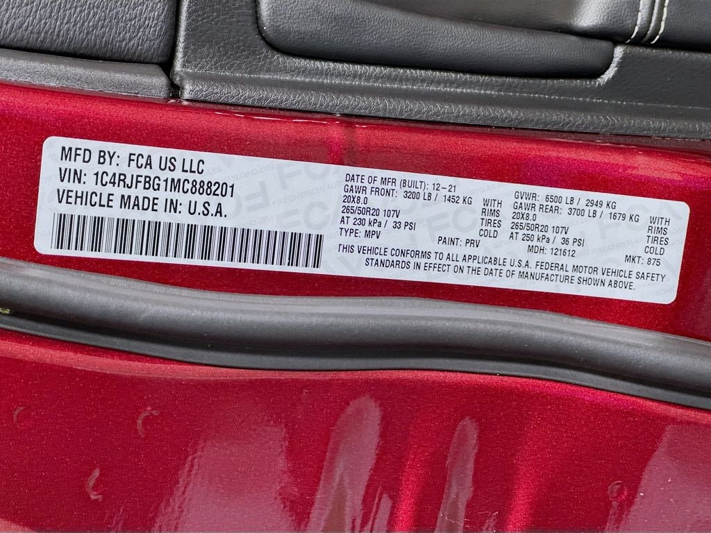 2021 Jeep Grand Cherokee 80th Anniversary Edition