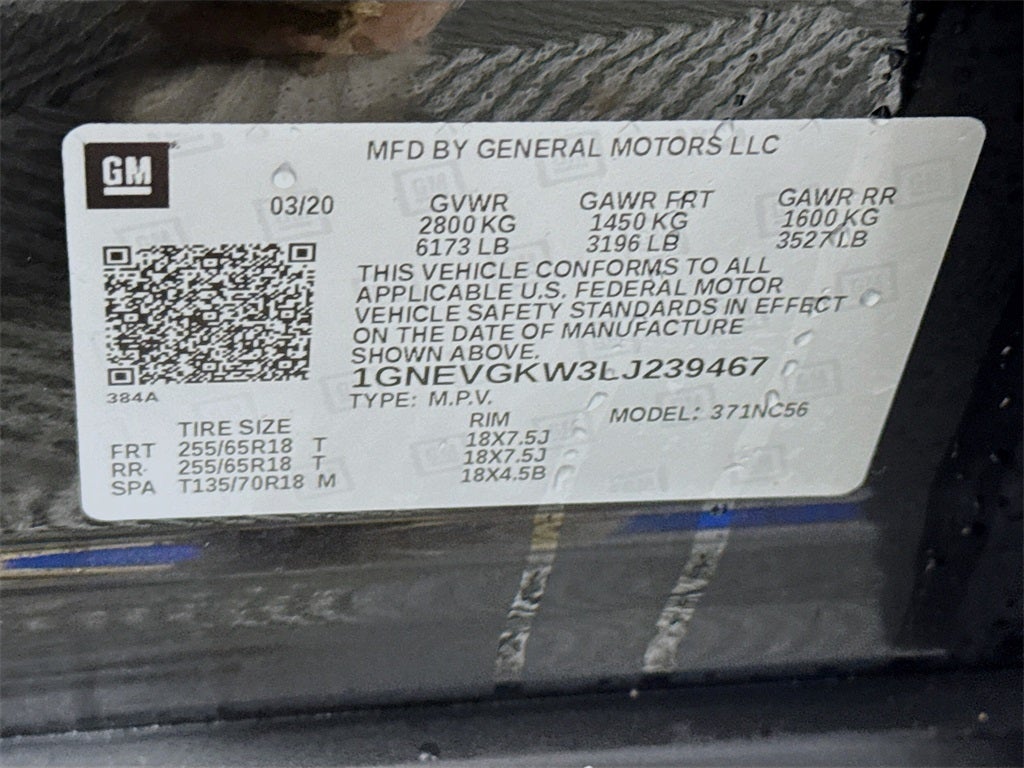 2020 Chevrolet Traverse LT 1LT