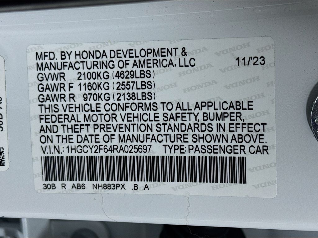 2024 Honda Accord Hybrid EX-L