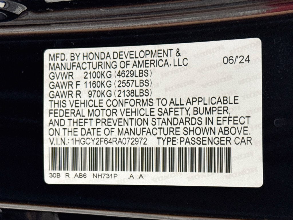2024 Honda Accord Hybrid EX-L
