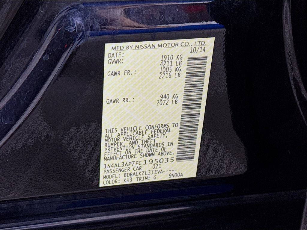 2015 Nissan Altima 2.5 SV