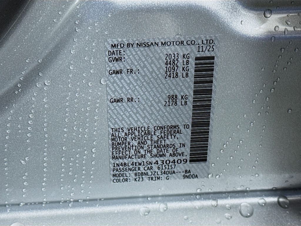 2025 Nissan Altima 2.5 SL AWD