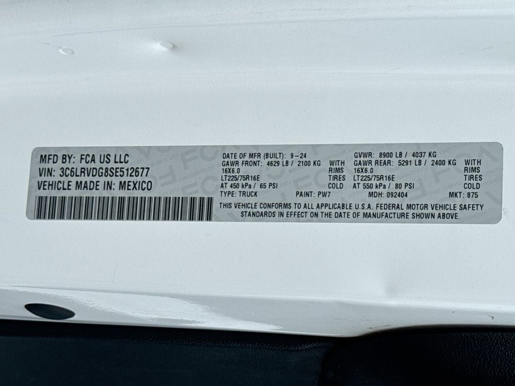 2025 RAM ProMaster 2500 High Roof