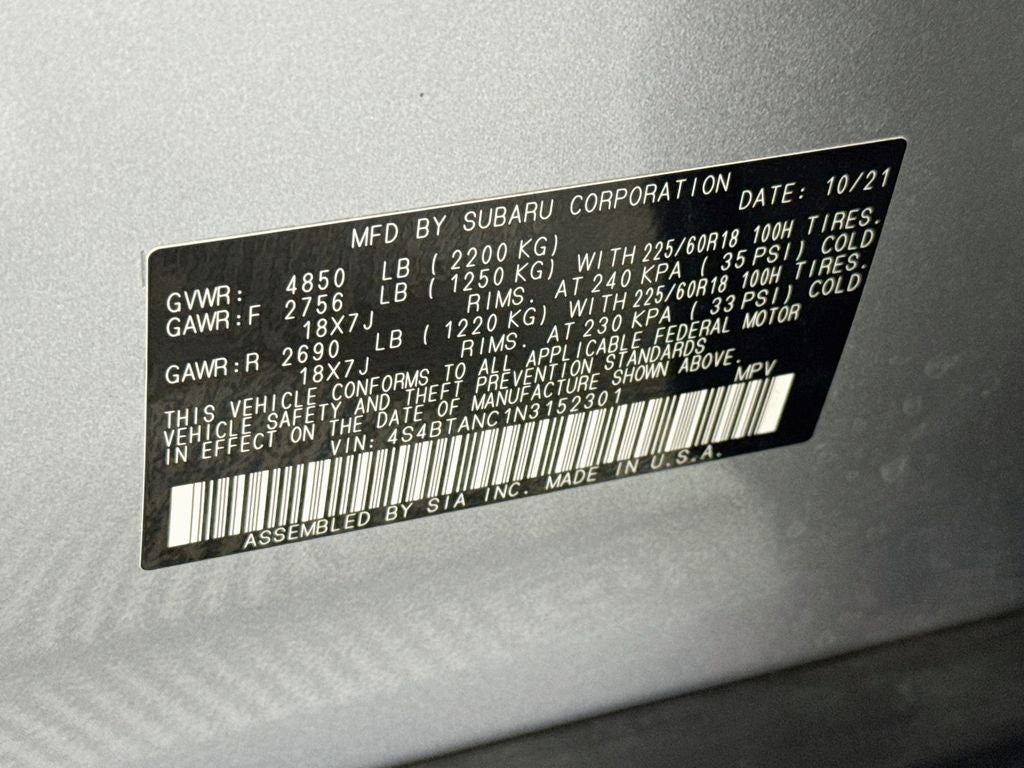 2022 Subaru Outback Limited CVT