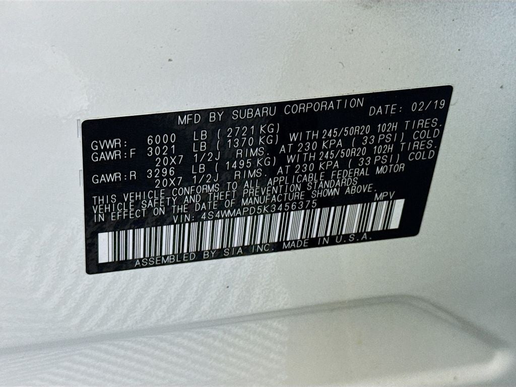 2019 Subaru Ascent Limited