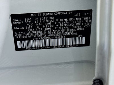 2019 Subaru Ascent Touring