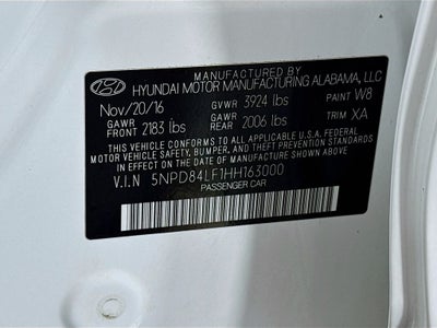2017 Hyundai Elantra Value Edition