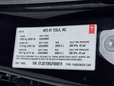 2018 Tesla Model 3 Performance