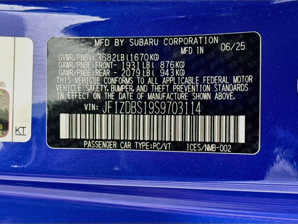 2025 Subaru BRZ tS 6 Speed Manual