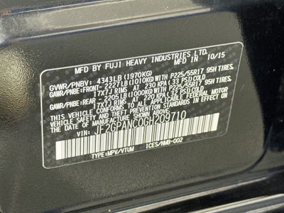 2016 Subaru Crosstrek 2.0i Limited