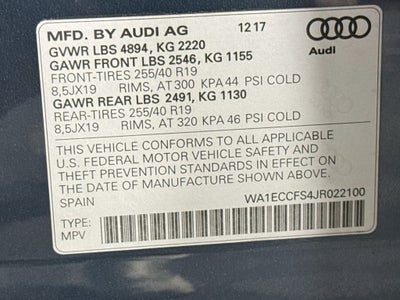 2018 Audi Q3 2.0T Sport Premium quattro
