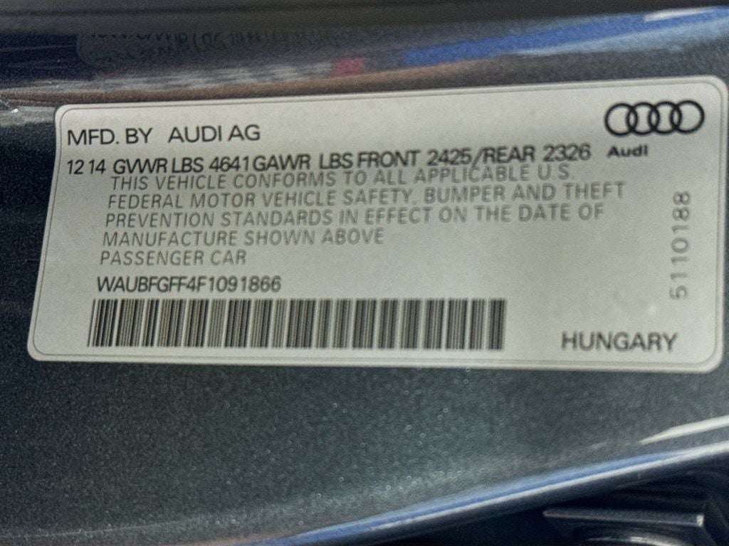 2015 Audi S3 2.0T Premium Plus quattro