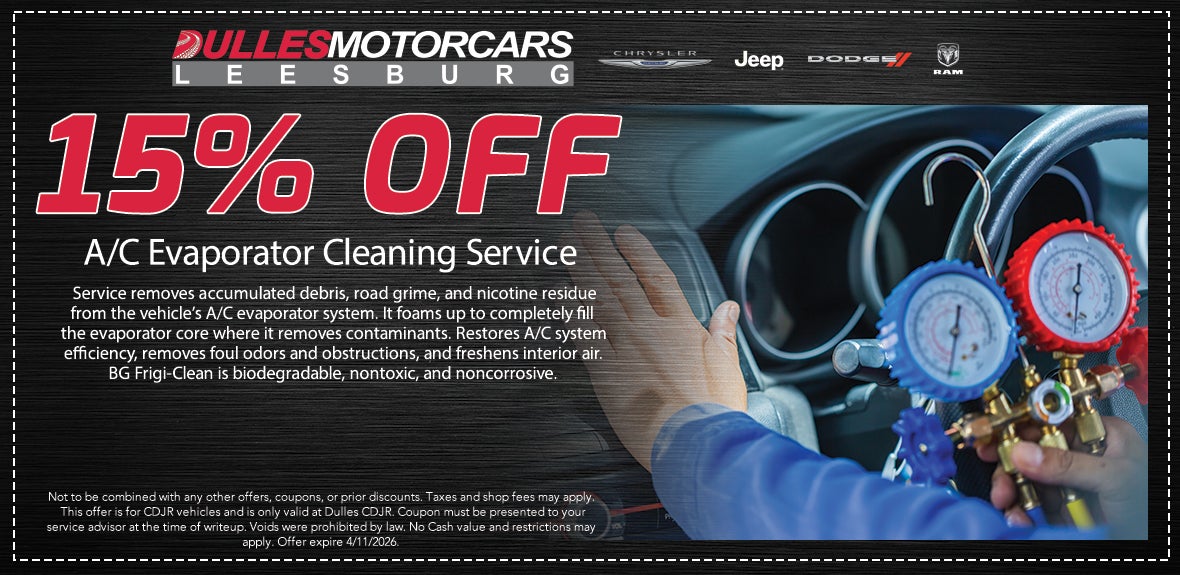15% Off A/C Evaporator Cleaning Service