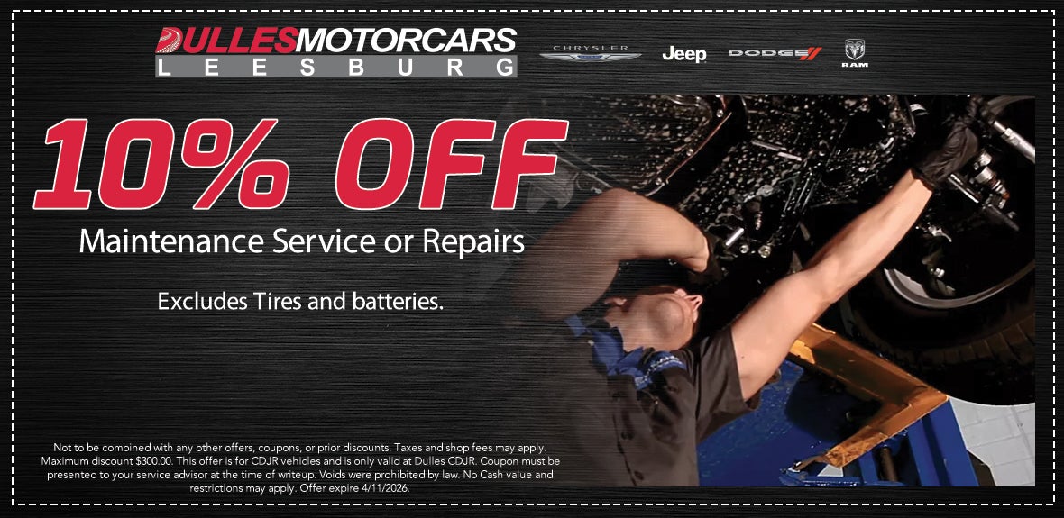 10% Off Maintenance Service or Repairs