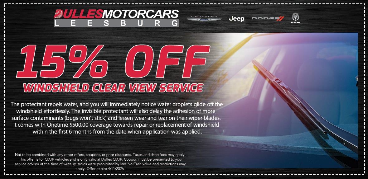 15% Off Windshield Clear View Service