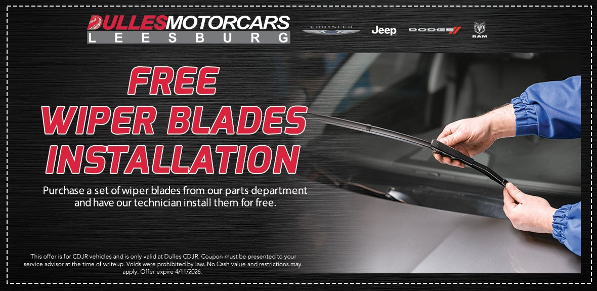 Free Wiper Blade Installation
