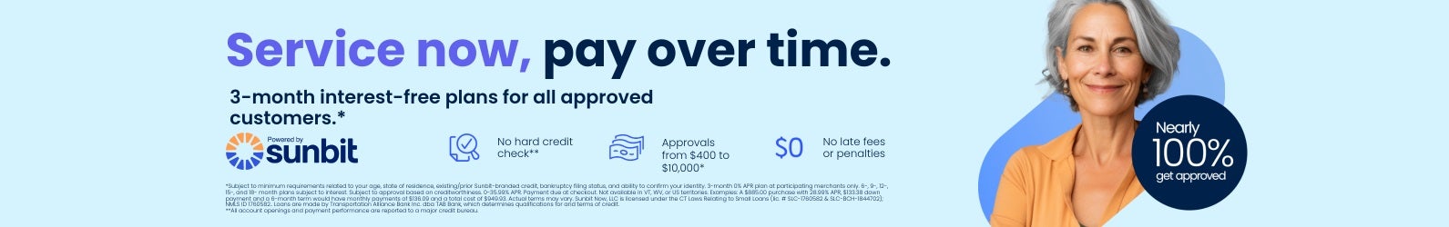 Sunbit, Service Now, Pay-Over-Time